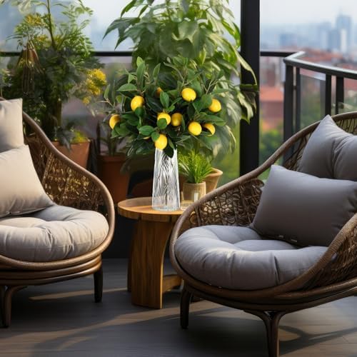 Giegxin 6 Pcs Artificial Lemon Branches 18 Inch Decor