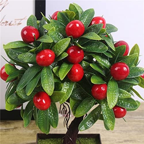 Artificial Bonsai Orange Peach Tree Potted for Home