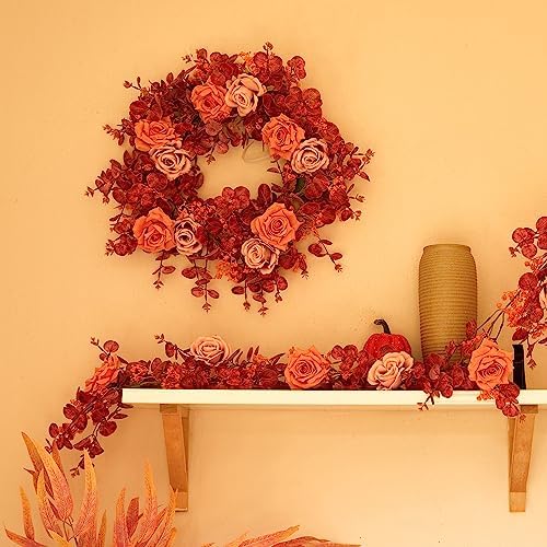 Annas Whimsy 591FT Artificial Eucalyptus Garland with Flowers 1