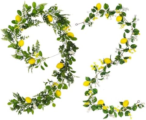 Firlar 2 Pcs Artificial Lemon Garland Vines 787 Inch