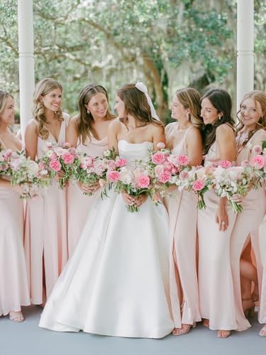 MACTING Artificial Pink Roses 30PCS Wedding Decor