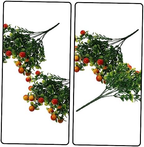 Cabilock 2pcs Vivid Artificial Fruit Branches for Home Decor