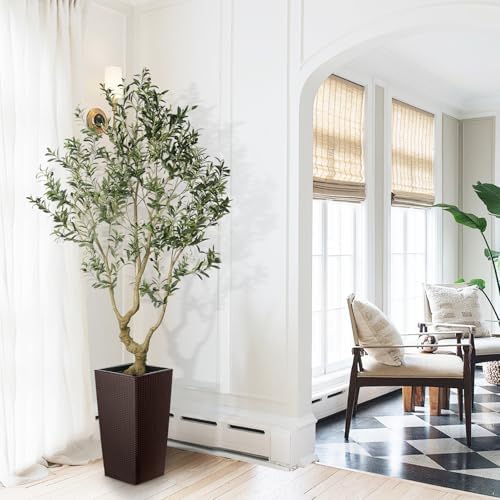 LYERSE Faux Olive Tree 7ft Artificial Indoor Decor