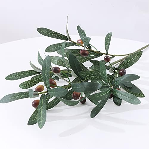 SzJias Artificial Olive Branches Faux Plants for Vases