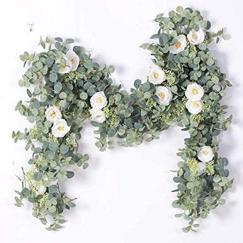 Party Joy 656ft Eucalyptus Garland with Flowers