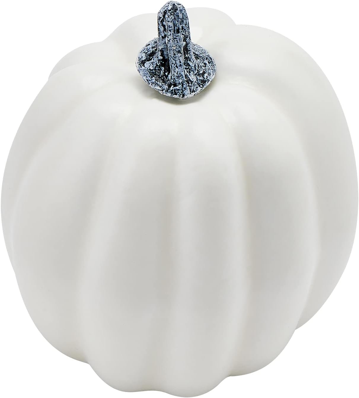 7Pcs Artificial White Pumpkins Halloween Decoration Set