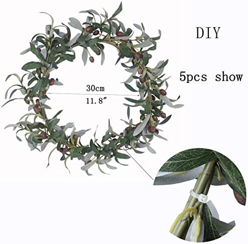 Artificial Olive Branches 5pcs 28 Inch Realistic