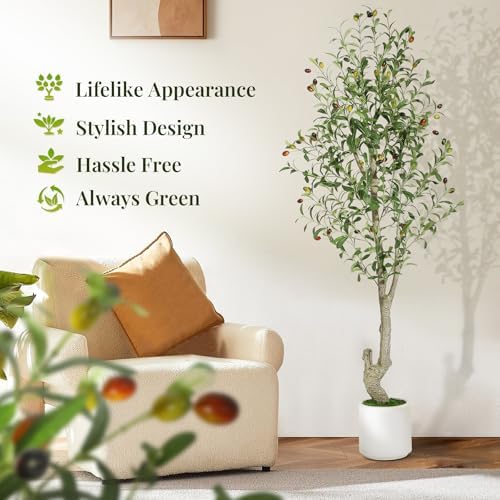 5ft Artificial Olive Tree with 72 Fruits and 864 Leaves 2 Pack