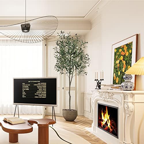 VIAGDO 6ft Artificial Olive Tree with Planter Decor