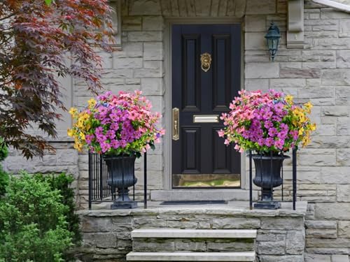 12 Bundles Artificial Flowers Daisies UV Resistant Home Decor