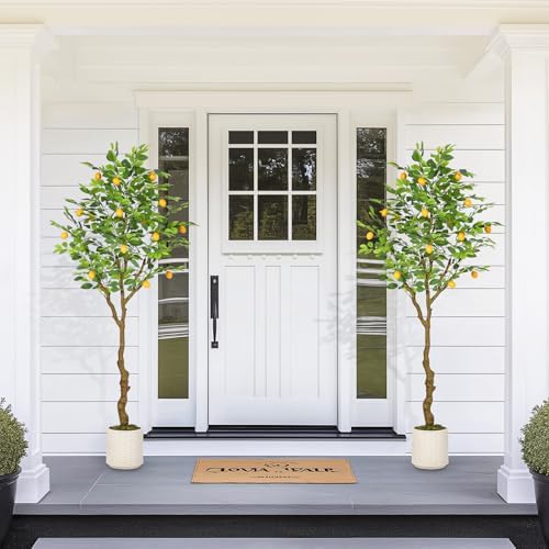 GarveeHome Artificial Lemon Tree with 100 LED Lights