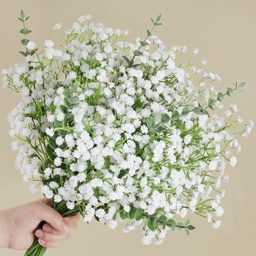 DomeStar 20PCS Mixed Babys Breath Eucalyptus Stems Decor