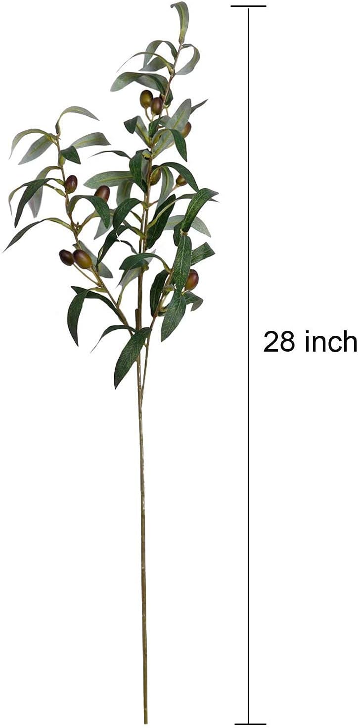 SHACOS 4 Pack Artificial Olive Branches 28 Inch