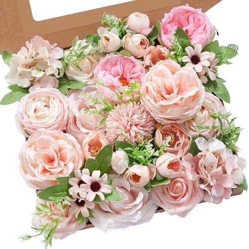 Serwalin Pink Wedding Artificial Flowers Silk Flowers Set