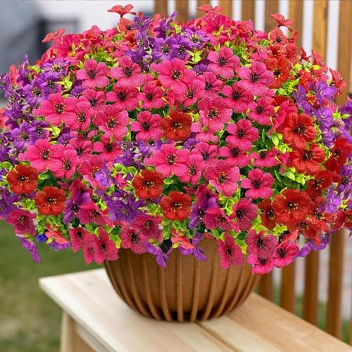 Artificial Fall Flowers for Outdoor Decor 10pcs