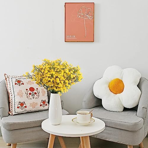 NT NIETING 10Pcs Yellow Artificial Babys Breath Flowers Bouquet Filler