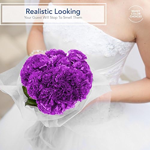 Royal Imports Artificial Carnations Ivory 5 Stems