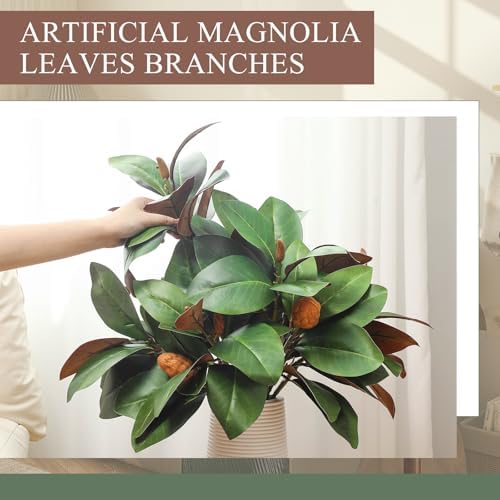 10 Pcs Artificial Magnolia Branches 32 Inch Decor