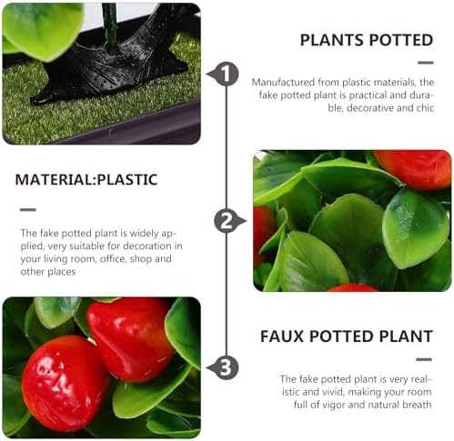 Abaodam Artificial Strawberry Tree Potted Plant