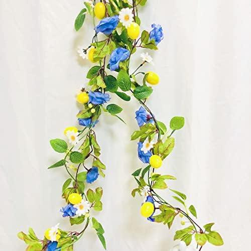 Artificial Lemon Rose Vine Garland Decoration