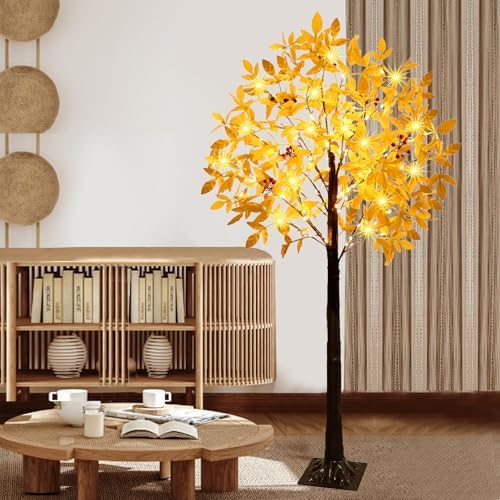 5FT Lighted Artificial Maple Tree with 105 LED Lights