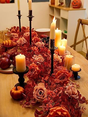 Annas Whimsy 591FT Artificial Eucalyptus Garland with Flowers 1