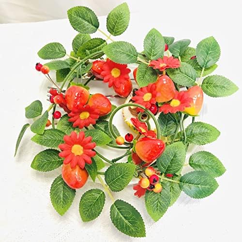 Artificial Strawberry Red Flower Garland for Wedding Home Garden