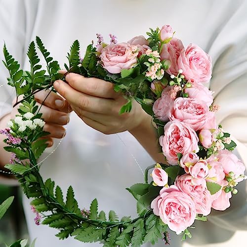 Geosar 8 Bundle Artificial Pink Peonies Flowers