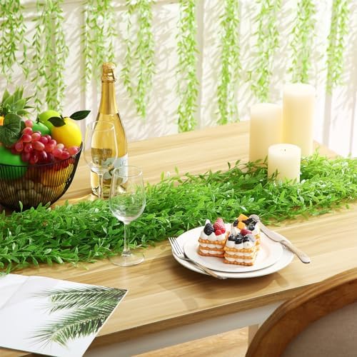 Riceshoot Artificial Weeping Willow Garland 24 Pcs