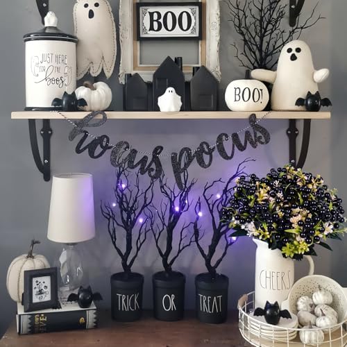 Black Artificial Berry Bouquets 6Pcs for Halloween Decor