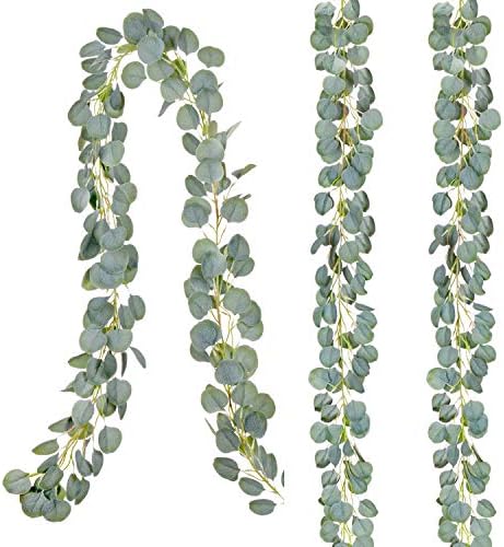 3Pack Artificial Eucalyptus Garland for Wedding and Home Decor