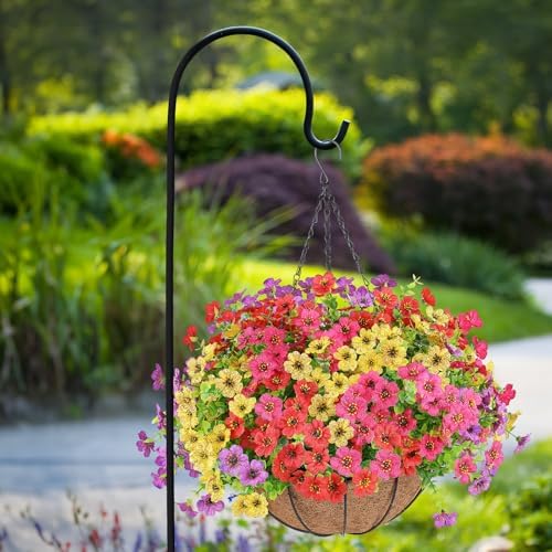 AGIRL Artificial Hanging Flowers Decor Basket