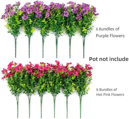 Artificial Flowers for Indoor Outdoor Garden Decor
