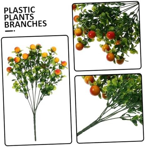 Cabilock 2pcs Vivid Artificial Fruit Branches for Home Decor