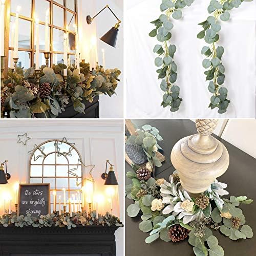 3Pack Artificial Eucalyptus Garland for Wedding and Home Decor