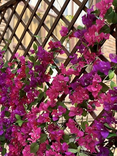 INSUNSIX 12PCS Long Stem Pink Artificial Bougainvillea Flowers