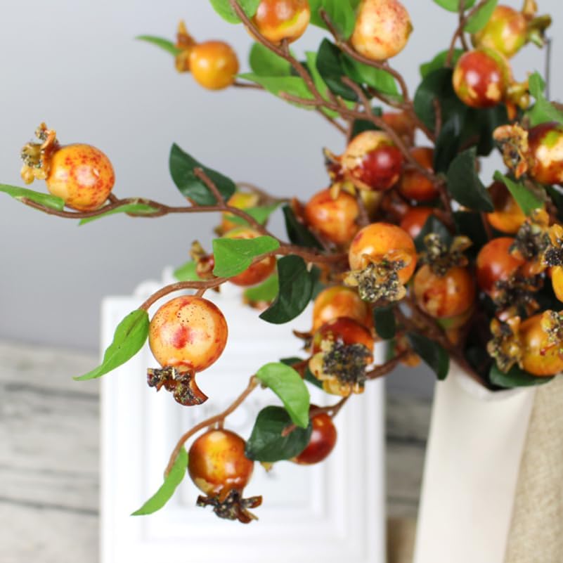 Healifty Artificial Sunset Red Berry Bouquet