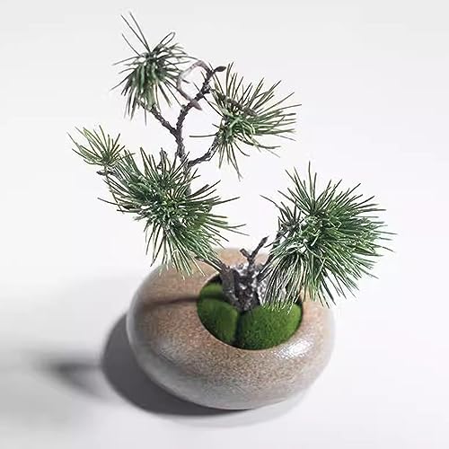 FAFACAI Artificial Bonsai Tree Gray Desktop Decor