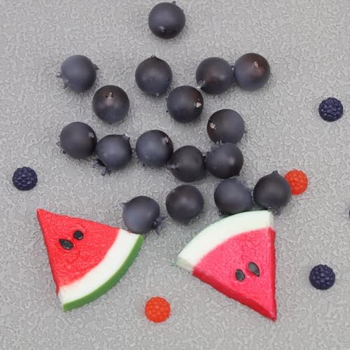100Pcs Artificial Blueberries DIY Decor Fruit Display