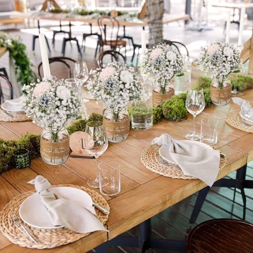 24Pcs Artificial Babys Breath Flowers for Wedding Decor DIY
