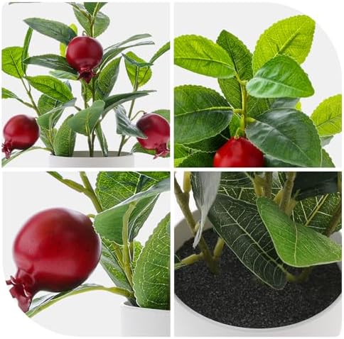 Woration Artificial Pomegranate Tree 138 Inches Decor