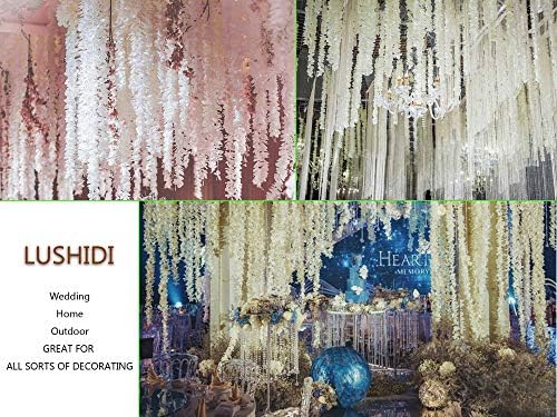 328ft Artificial Silk Wisteria Vine Garland Pack of 10