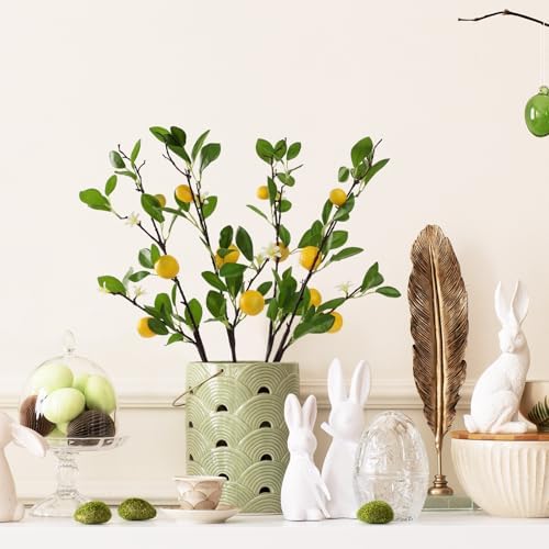 ucky Artificial Lemon Branches 4pcs 27 Inch