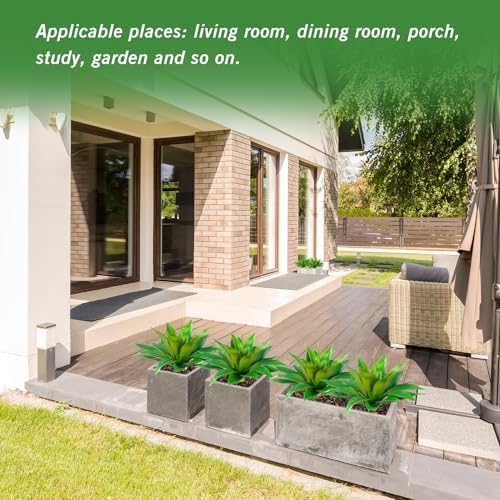Artificial Agave Plants 2Pack 28 Inch UV Resistant