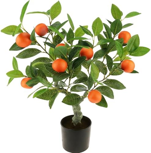 23 Inch Realistic Artificial Orange Tree with Fake Mandarin Oranges