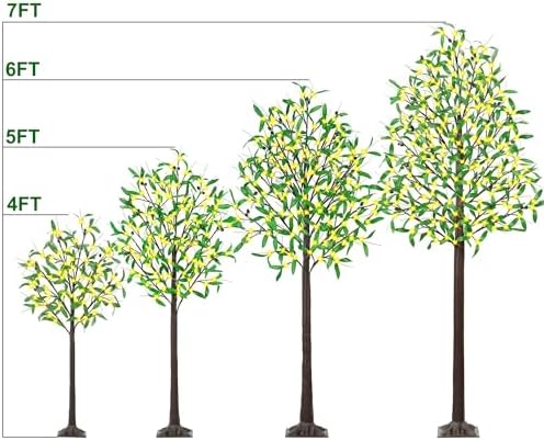 FastDeng Lighted Olive Tree 6ft Artificial Tree with 130 LED Lights