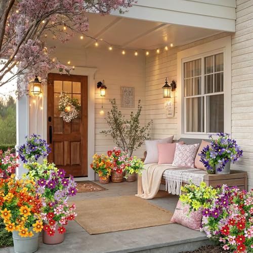 Durable UV Resistant Artificial Flowers for Outdoor Decor