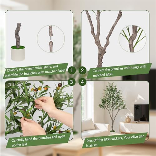 Olive Trees Artificial Plant Indoor 6FT Tall Faux Olive Tree