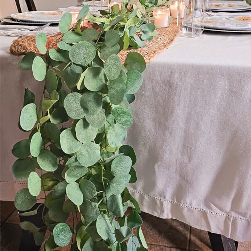CQURE 24 Pack Eucalyptus Garland for Decor