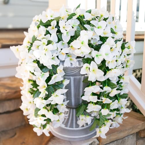 HyeFlora Artificial Bougainvillea Hanging Flowers 2pcs